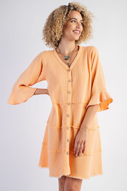 "Ring My Bell" Button Down Dress