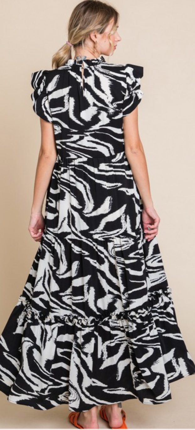 "Twirl & Swirl" Maxi Dress