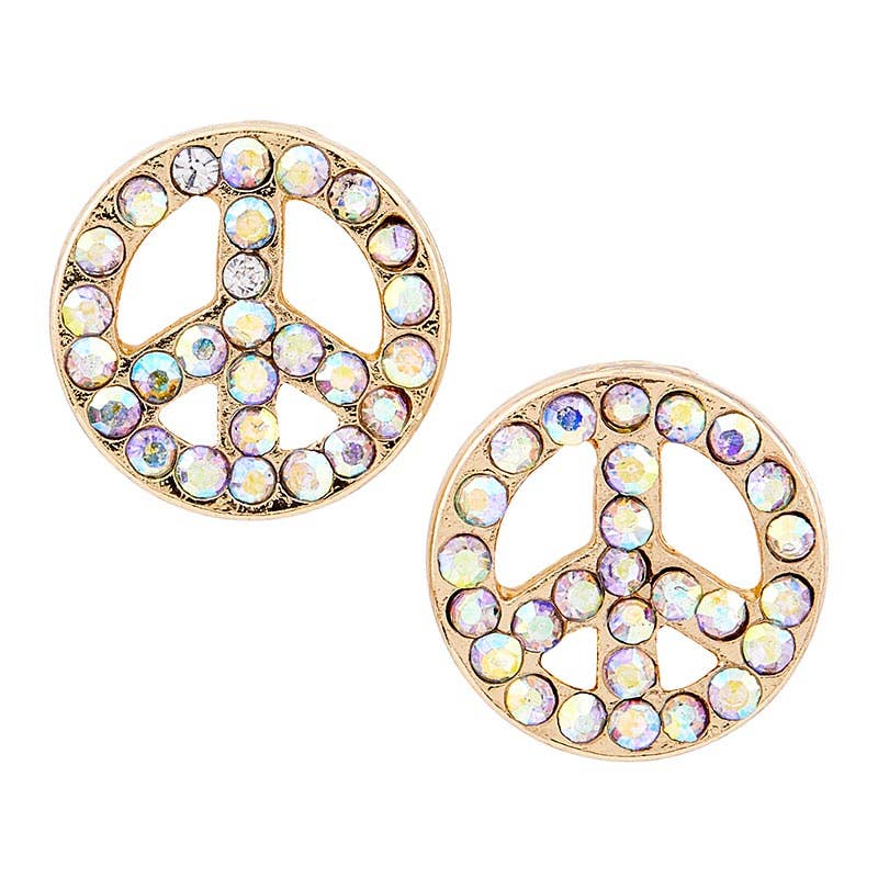 Holiday Stud Earrings & Trinket Tray Sets - Peace on Earth