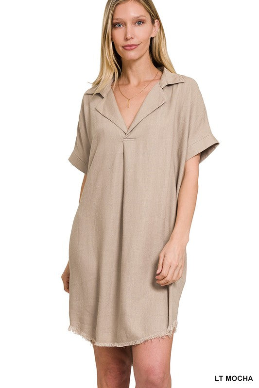 "Easy Going" Linen Shirt Dress *New Color*