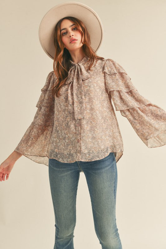 "Forever After All" Ruffle Sleeve Top