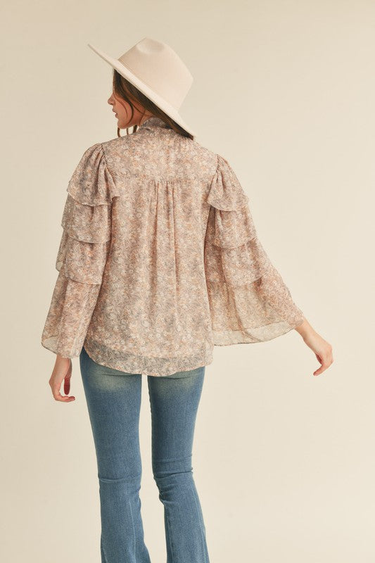 "Forever After All" Ruffle Sleeve Top