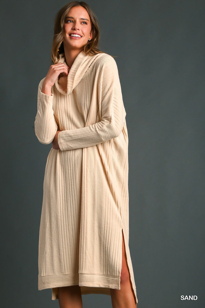 "Out West" Cowl Neck Sweater Dress