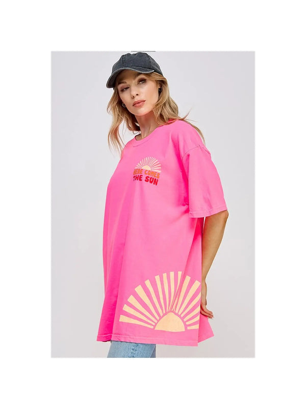 "Here Comes the Sun" Graphic Oversized Tee *Final Sale*