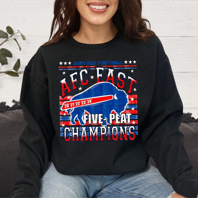 AFC Champions 5 Peat Black SWEATSHIRT *PREORDER* (Copy)