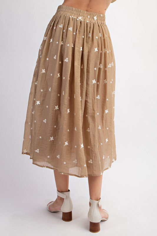 "Willow Winds" Crepe Skirt