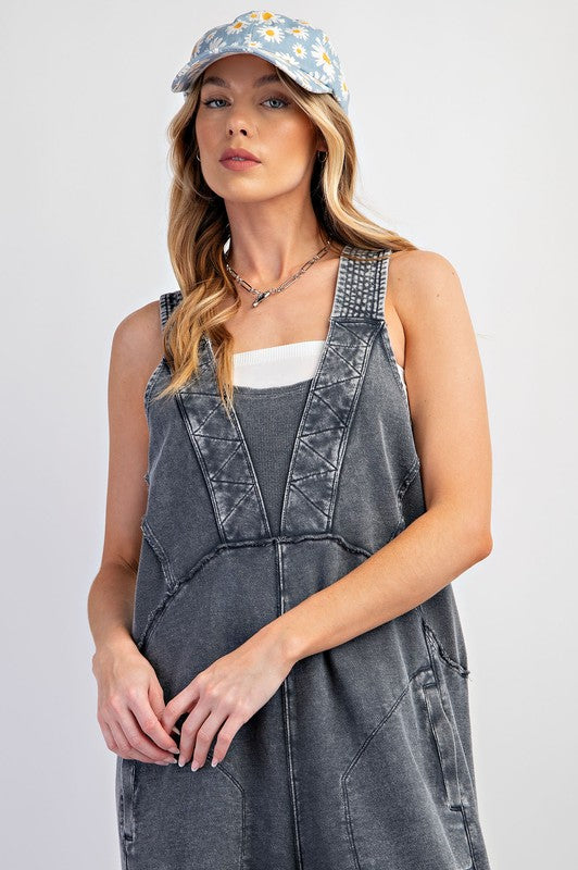 "Zig Zaggin'" Washed Jumpsuit