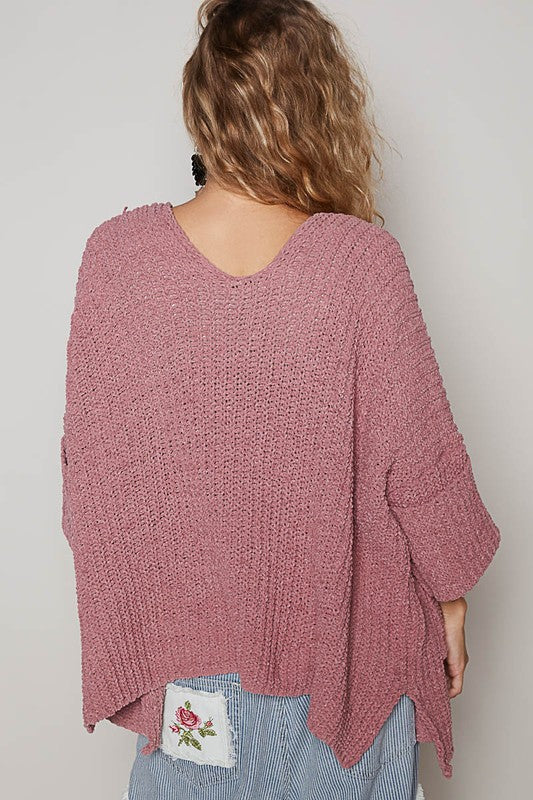 "On The Edge" Chunky Cardi *Mauve*