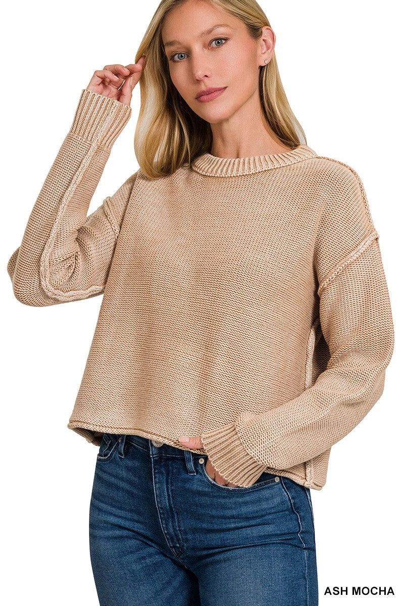 "With the Crew" Cropped Sweater