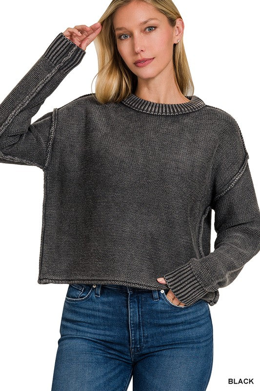 "With the Crew" Cropped Sweater