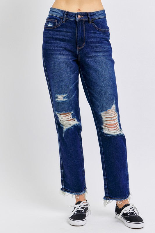 JB HW Rigid Magic Heavy Destroy Straight Jeans