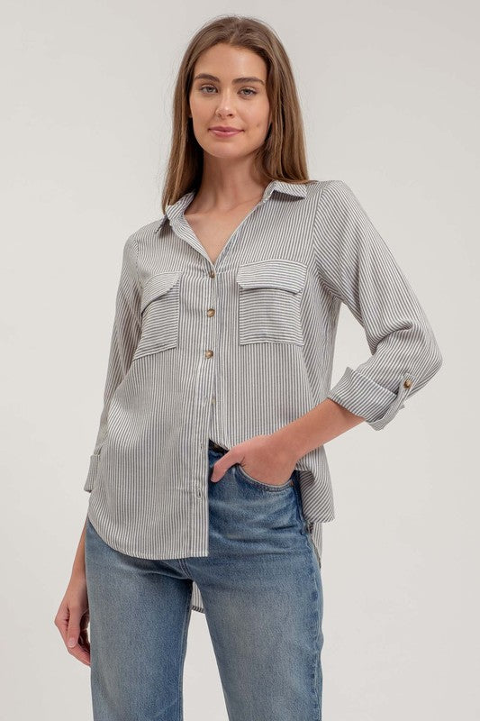 "Lost Cause" Button Down Top