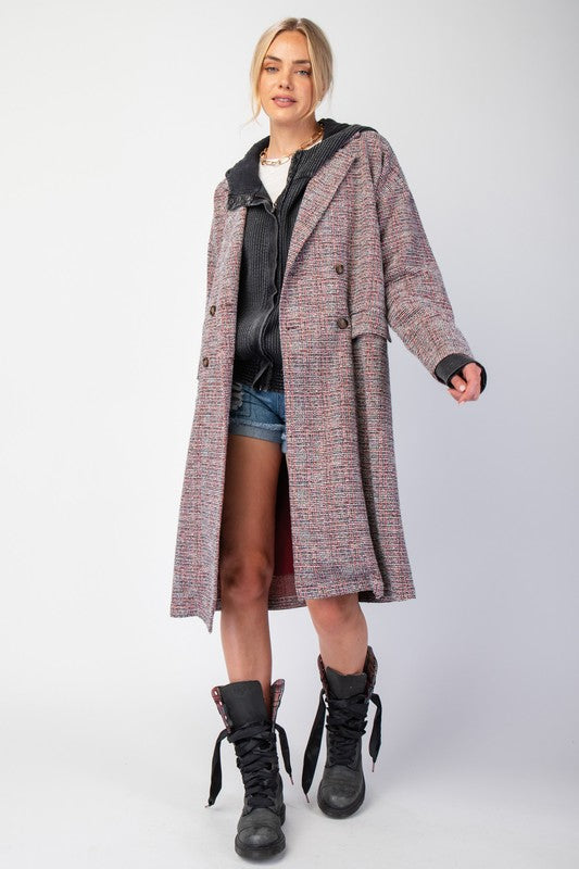 "Avenue A" Maxi Tweed Coat