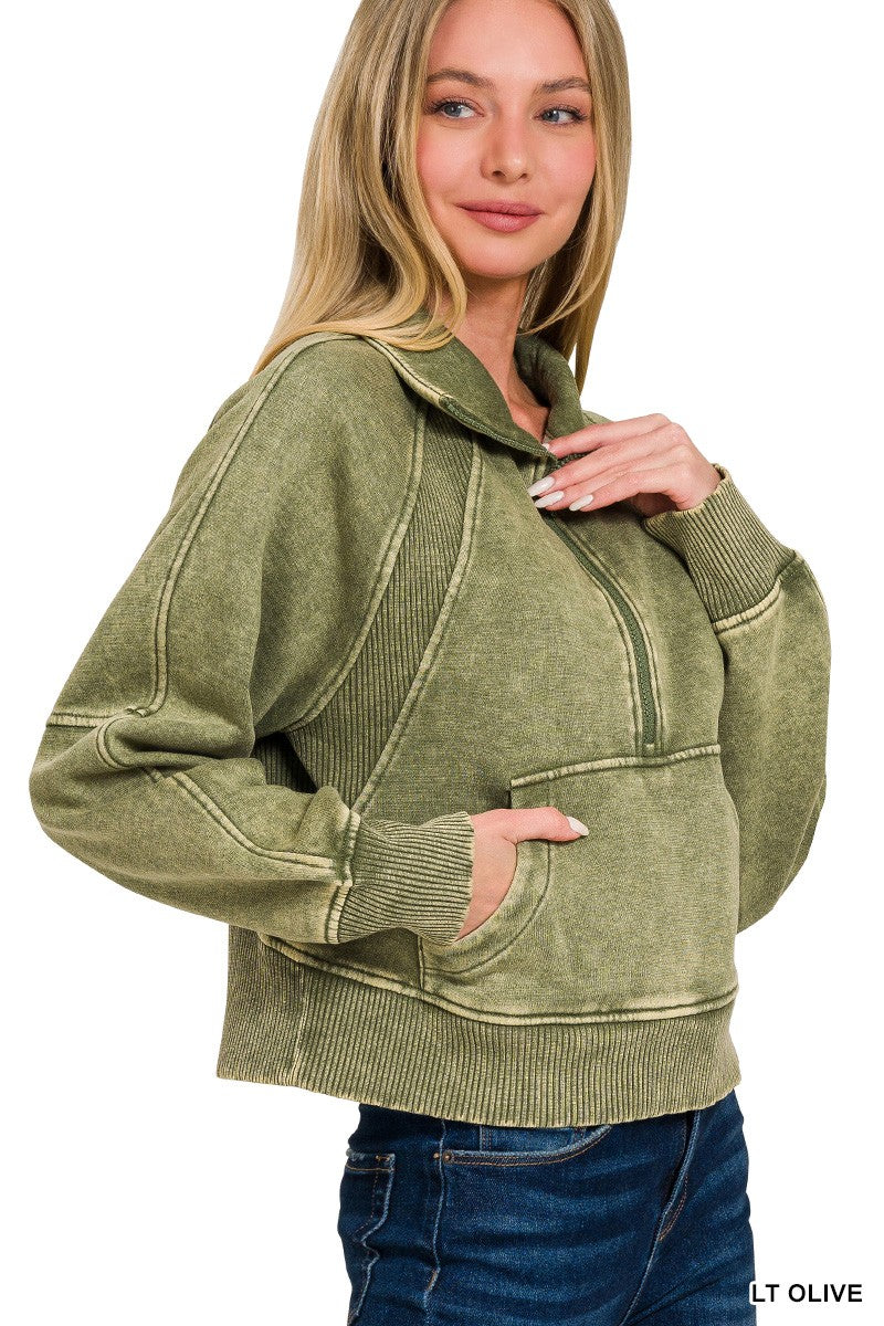 "Cool It Down" Half Zip Sweatshirt