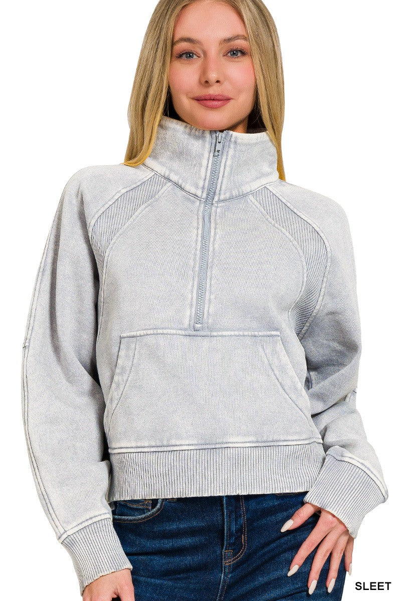 "Cool It Down" Half Zip Sweatshirt *New Colors*