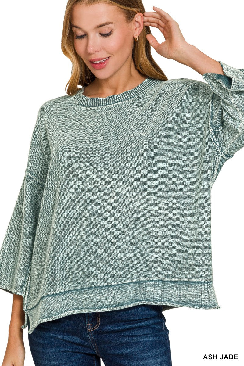 Zenana Good Is Coming 3/4 Sleeve Sweater