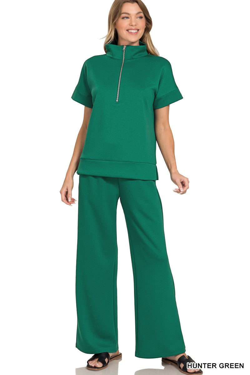 Zenana Sporty Gal Half Zip Top & Pants *SET*