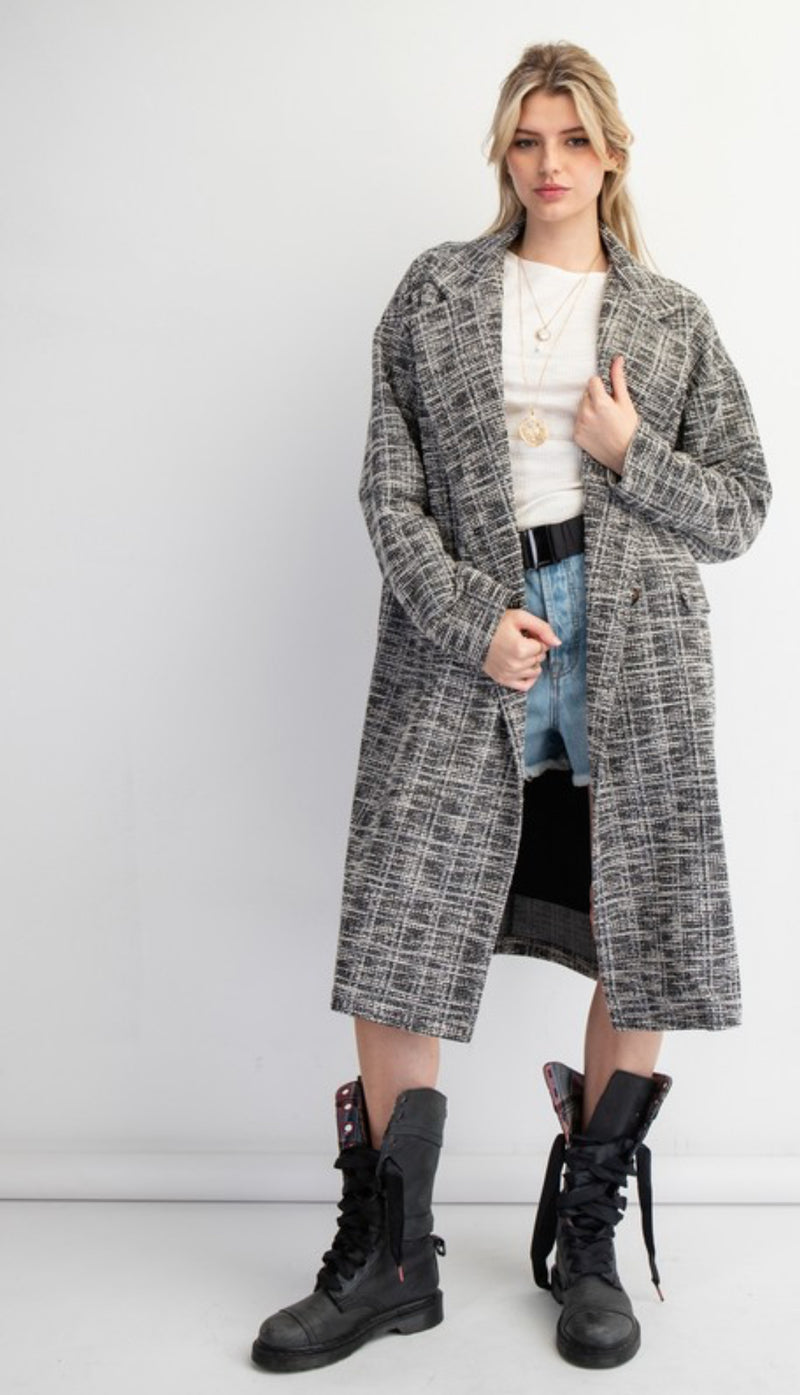 "Avenue A" Maxi Tweed Coat