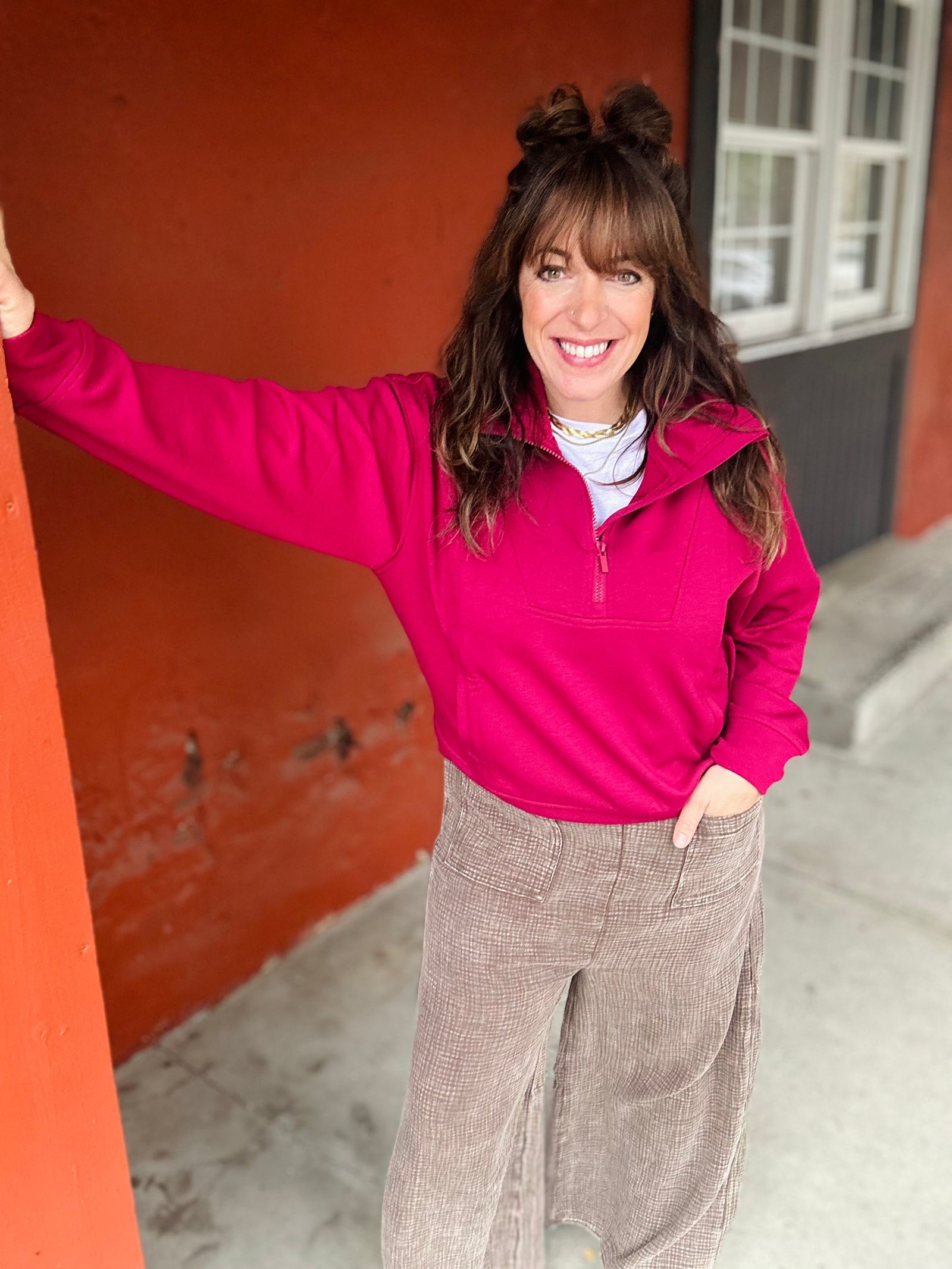 Zenana Scuba Half Zip Kangaroo Pullover – The Robyn's Nest Boutique