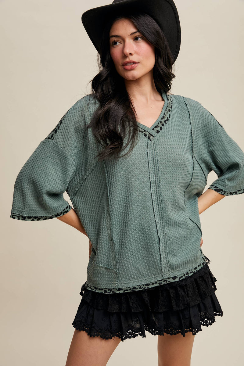 "Leopard Vibes" Knit Top