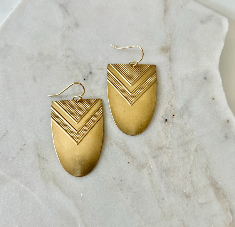 Chevron Drop Earrings