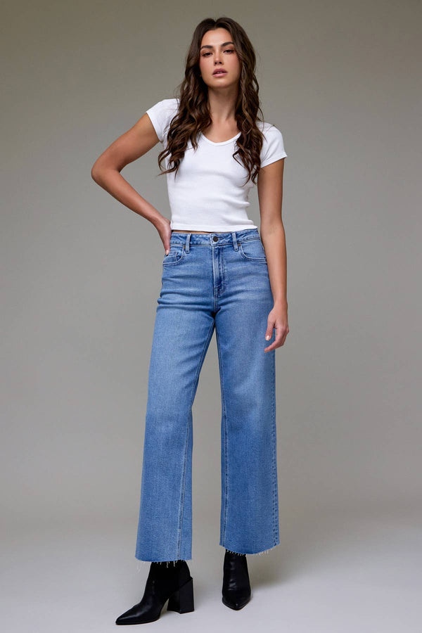 HIDDEN Light Wash Clean Cut Stretch Dad Jean