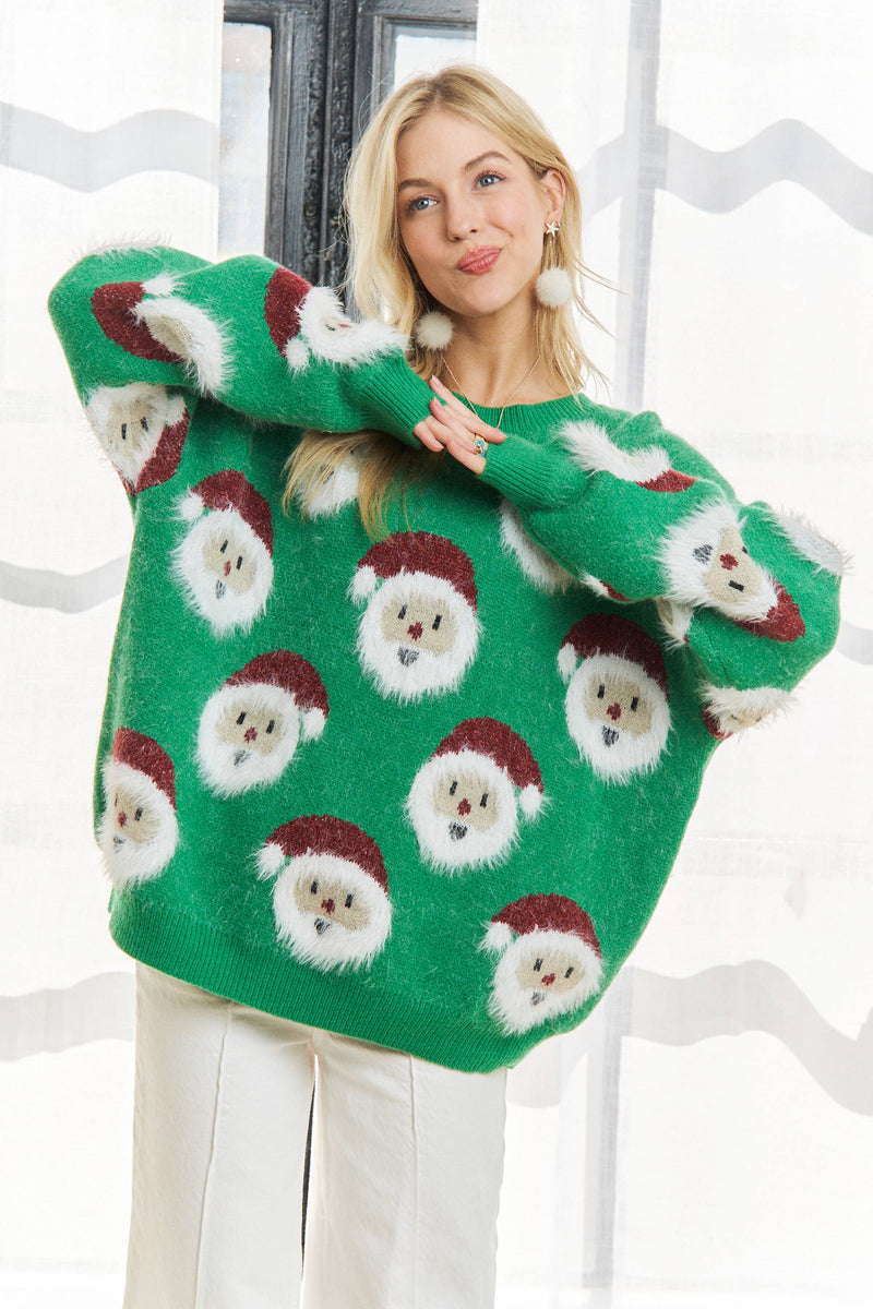 Santa Clause Fuzzy Sweater