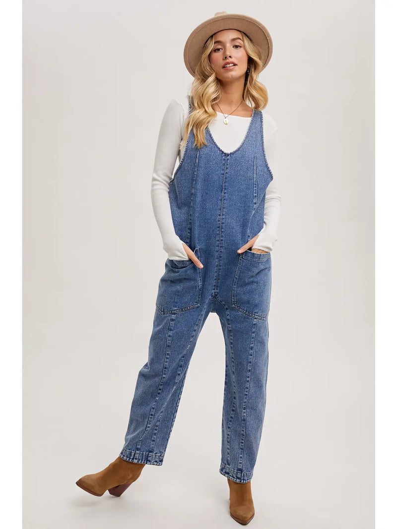 "Gold Rush" Denim Jumpsuit