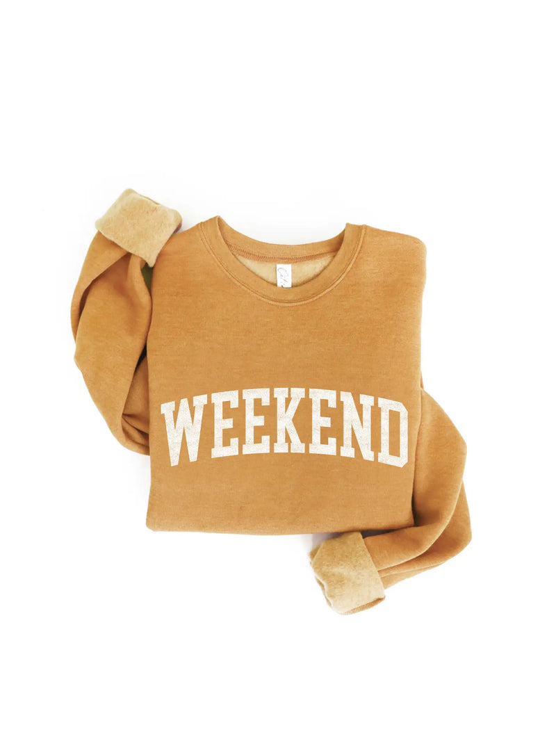 "Weekend" Graphic Sweatshirt