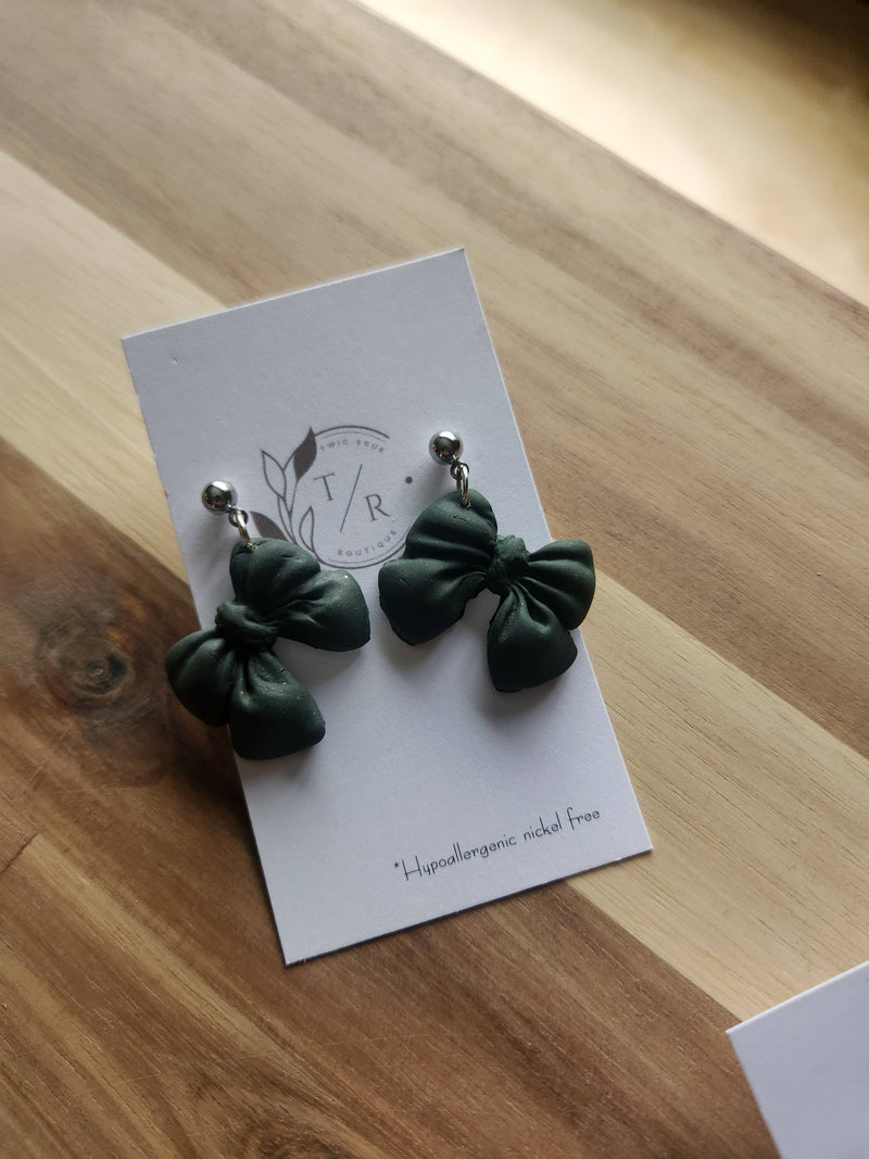Cutie Clay Bow Earrings