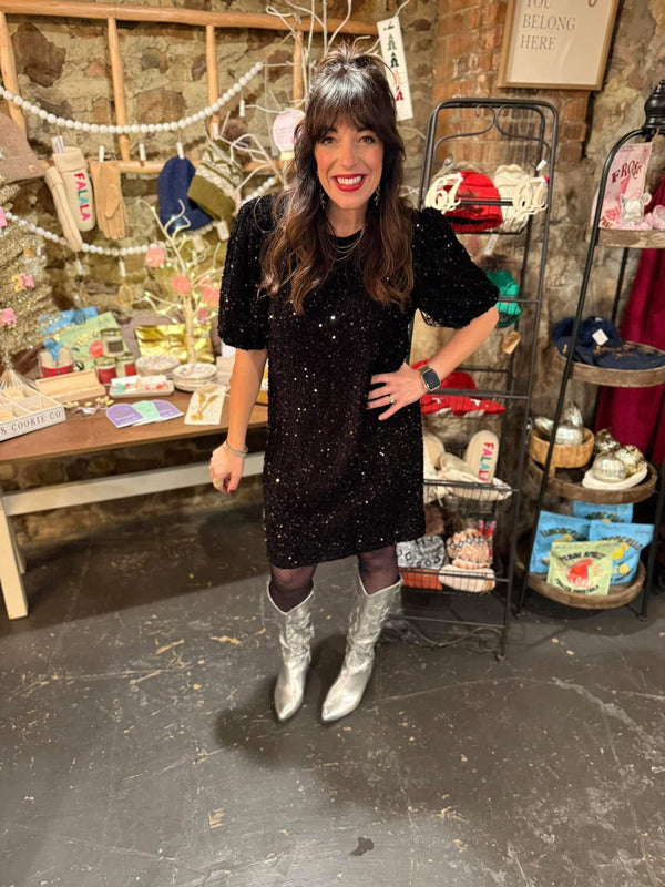 Sparkle All The Way Mini Dress