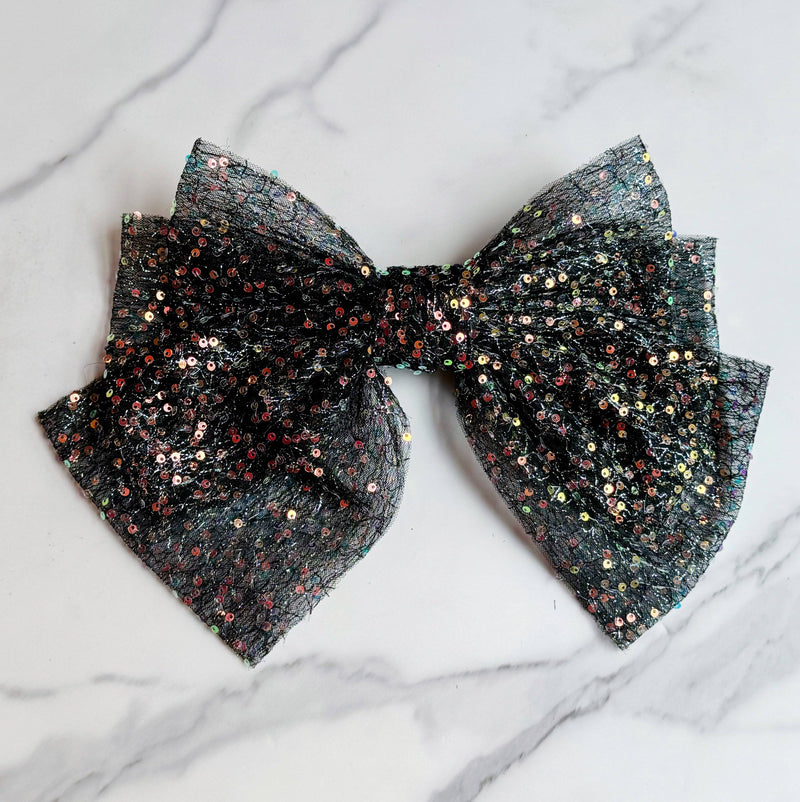 Shimmer Lover Bow Hair Clip