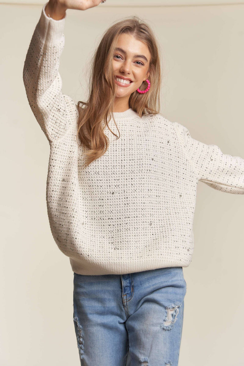 Rhinestone Babe Sweater