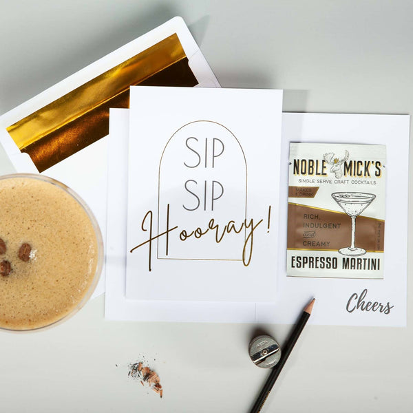 Cocktail and Cards / Sip Sip Hooray Card