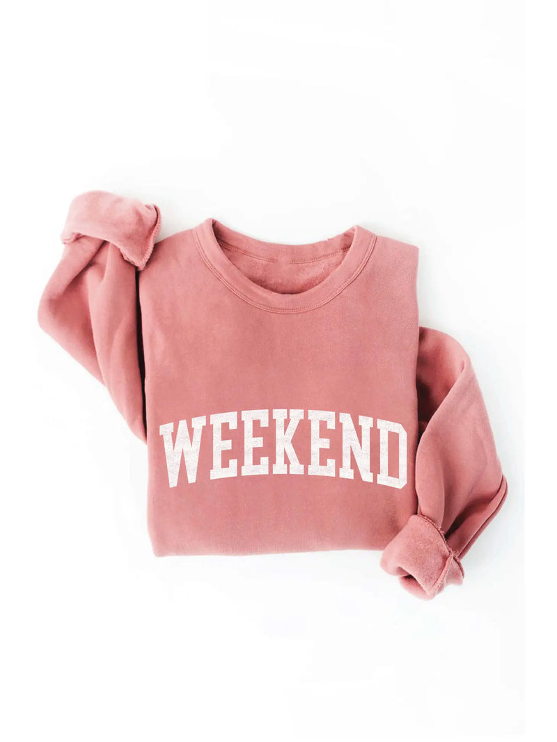 "Weekend" Graphic Sweatshirt
