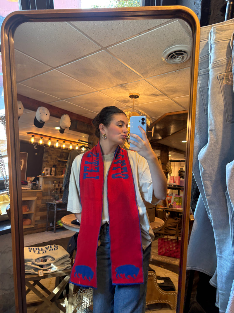 Let’s Go Buffalo Hand Stitched Scarf *PREORDER*