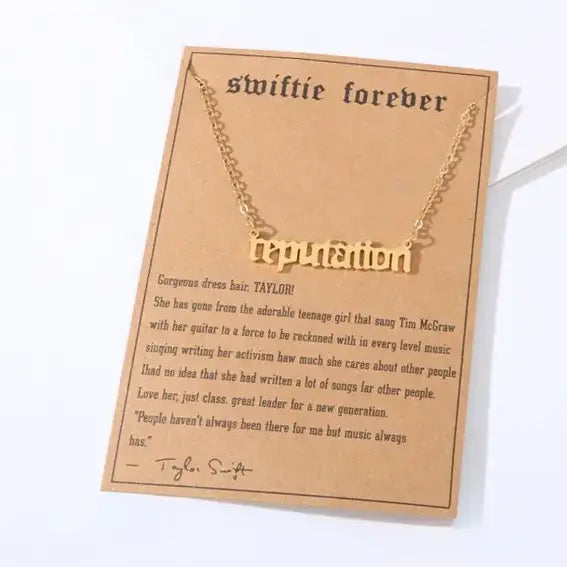 Taylor Swift Pendant Necklace By Eras