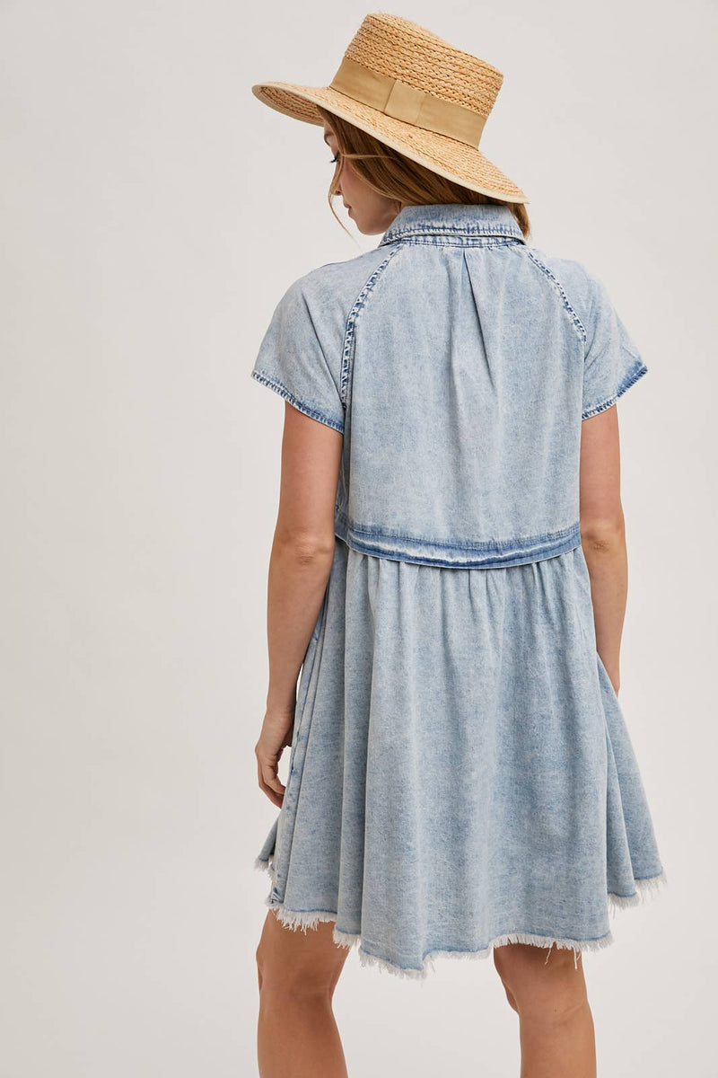 "Hip Chic" Button Down Dress