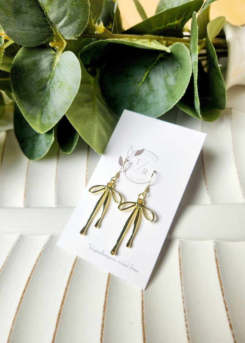 Golden Bow Earrings