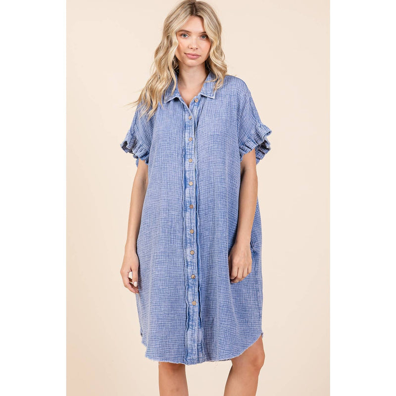 "Without You" Mineral Wash Dress