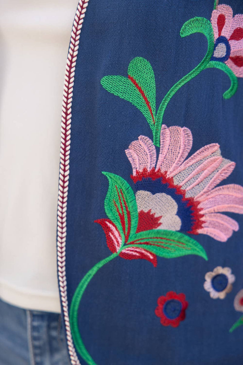 "Think of Me" Embroidered Vest