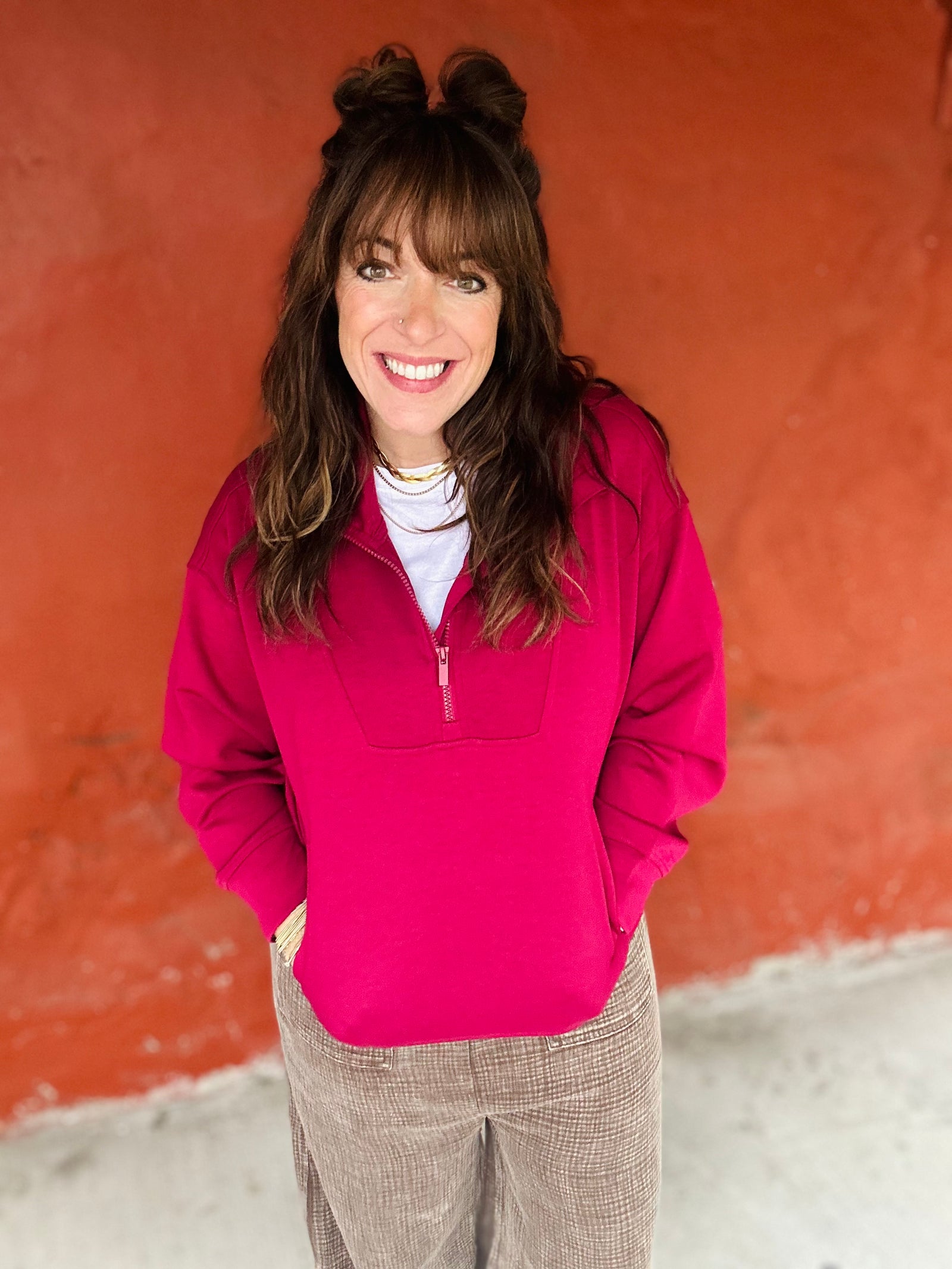 Zenana Scuba Half Zip Kangaroo Pullover – The Robyn's Nest Boutique