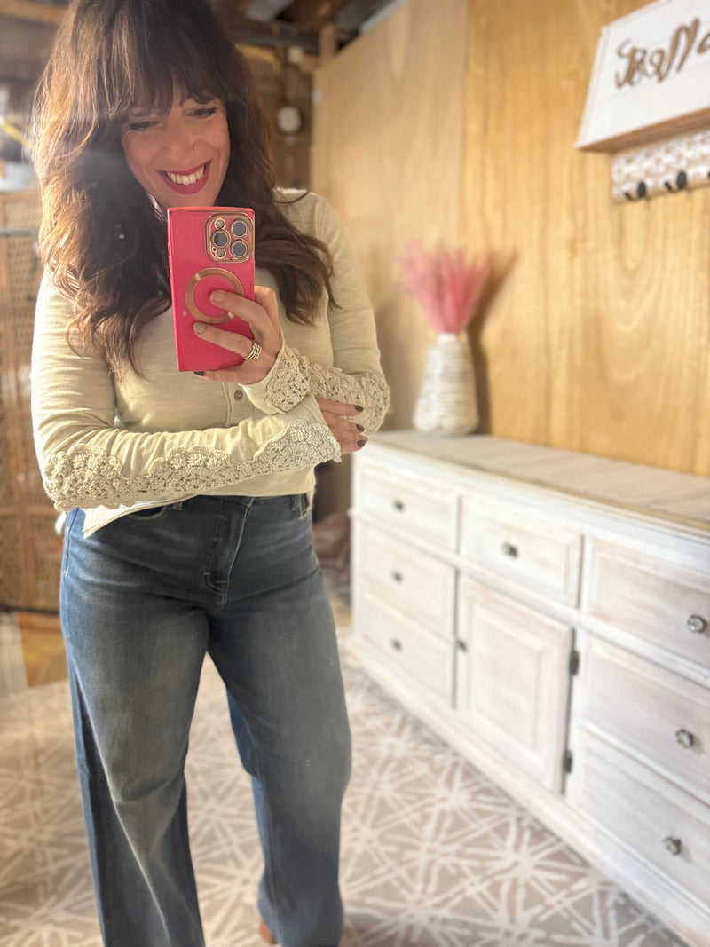 EASEL PREORDER Made You Look Henley Top