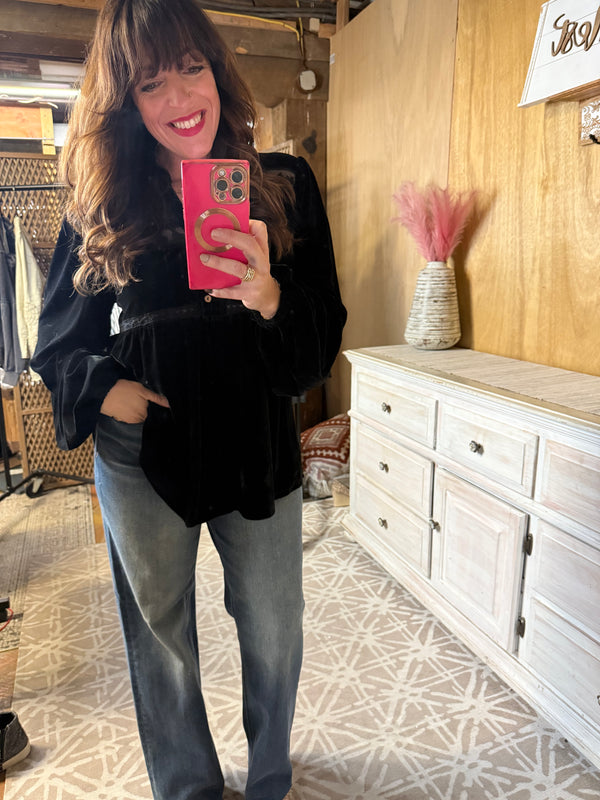 EASEL PREORDER Velvet Babydoll Tunic