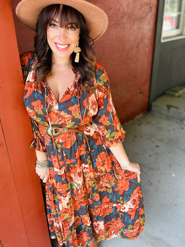 "Field of Poppies" Maxi Dress
