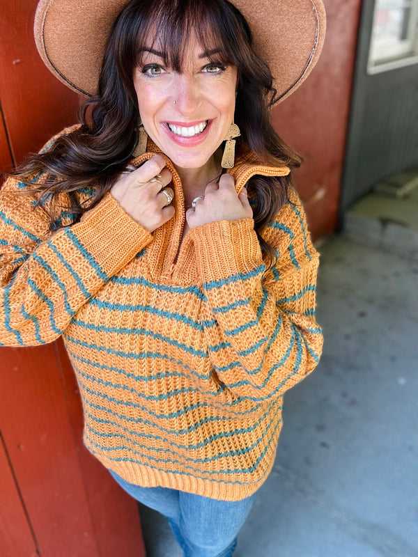 "In Between the Lines" Half Zip-Up
