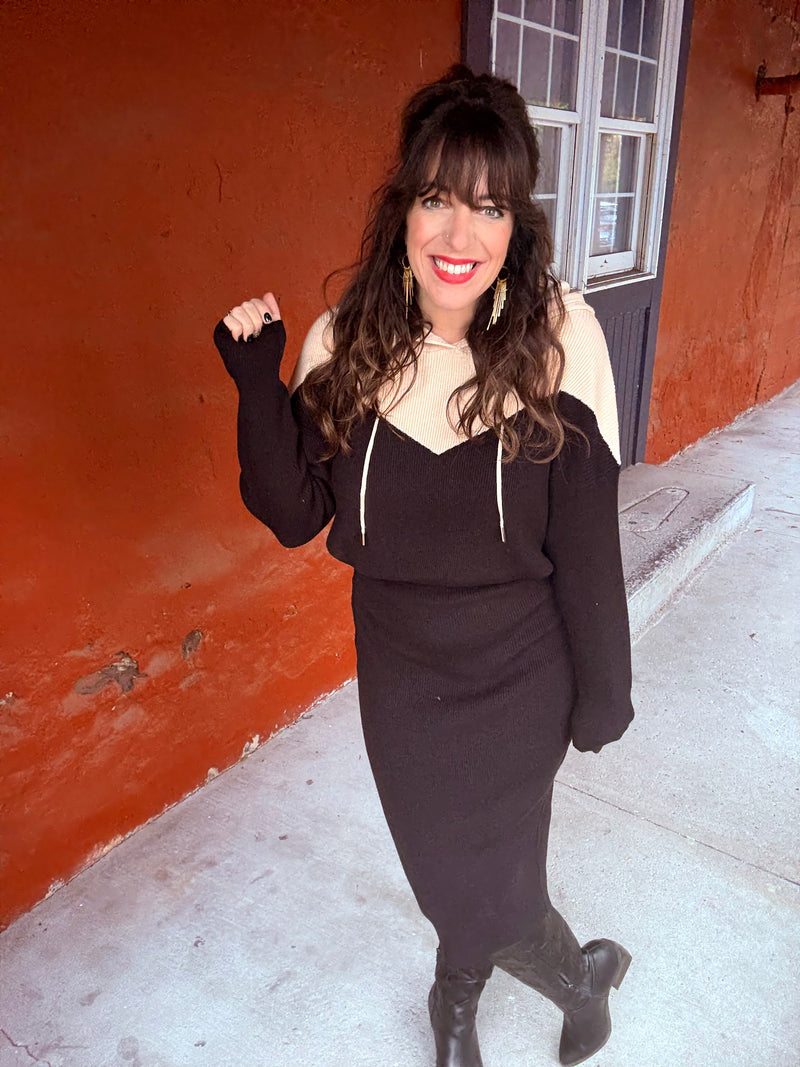 Loveless Color Block Midi Dress