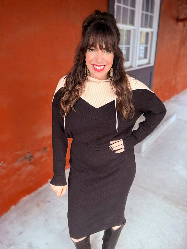 Loveless Color Block Midi Dress