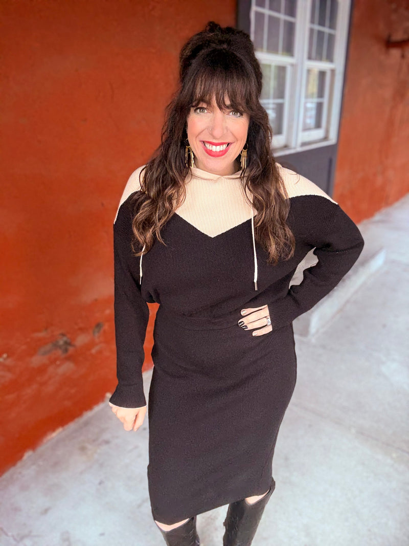 Loveless Color Block Midi Dress