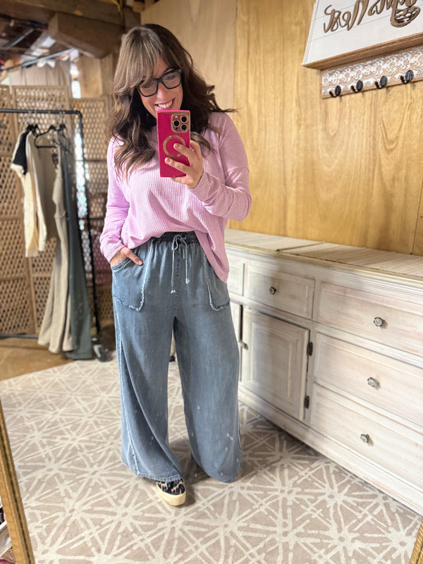 "A Trivial Pursuit" Wide Leg Pants